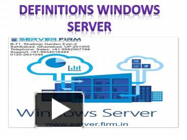 Definitions Windows Server presentation | free to download