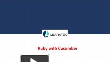 PPT – Ruby with Cucumber PowerPoint presentation | free to download ...