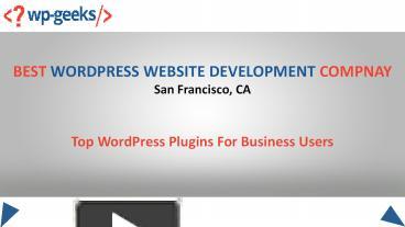 PPT – 7 Top WordPress Plugins For Business Users PowerPoint ...