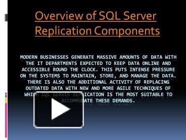 SQL server replication tools presentation | free to download