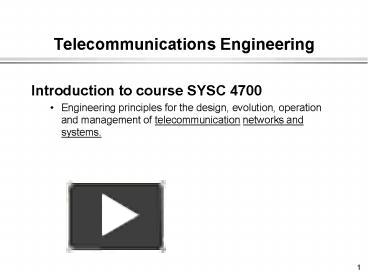 PPT – Telecommunications Engineering PowerPoint presentation | free to ...