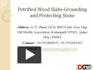 PPT – Petrified Wood Slabs-Grounding and Protecting Stone PowerPoint ...