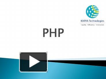 PPT – PHP PowerPoint presentation | free to download - id: 8f6ee3-MGU1Z