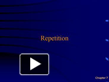 Repetition presentation | free to view