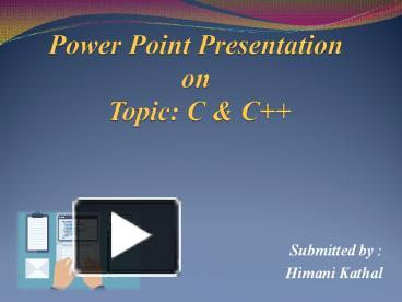 C and C++ presentation | free to download