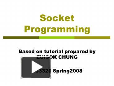 Socket Programming presentation | free to download