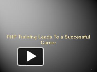 PPT – PHP Leads To a Successful career PowerPoint presentation | free ...