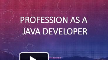 Profession as a Java Programmer presentation | free to download