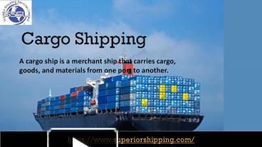 Cargo Shipping presentation | free to download