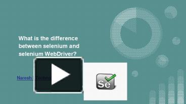PPT – What is the difference between selenium and selenium WebDriver ...
