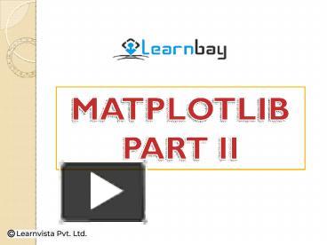 MATPLOTLIB (1) presentation | free to download
