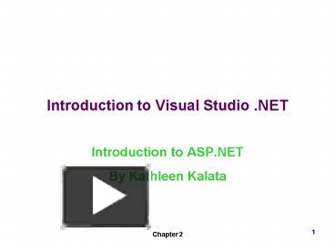 PPT – Introduction to Visual Studio .NET PowerPoint presentation | free ...
