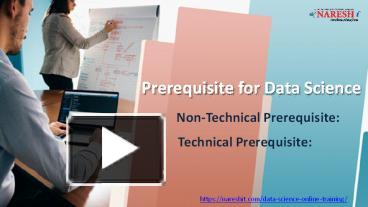 Prerequisite for Data Science presentation | free to download