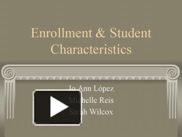 PPT – Enrollment PowerPoint presentation | free to view - id: 91f2f-N2VkN