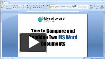PPT – Tips to Compare and Combine Two MS Word Documents PowerPoint ...