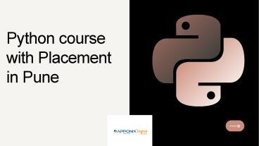 Python course with Placement in Pune presentation | free to download