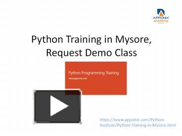 PPT – python training in mysore PowerPoint presentation | free to ...