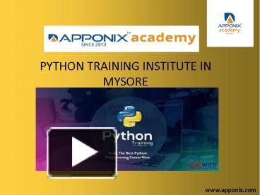 PPT – Python course in mysore PowerPoint presentation | free to ...