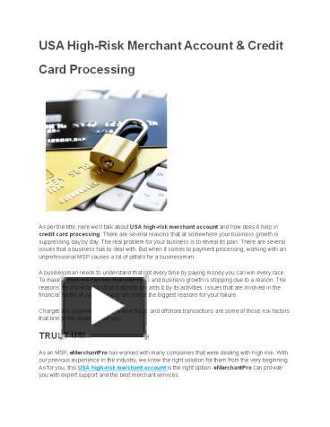 High-Risk Merchant Account and Credit Card Processing: What You Need to ...