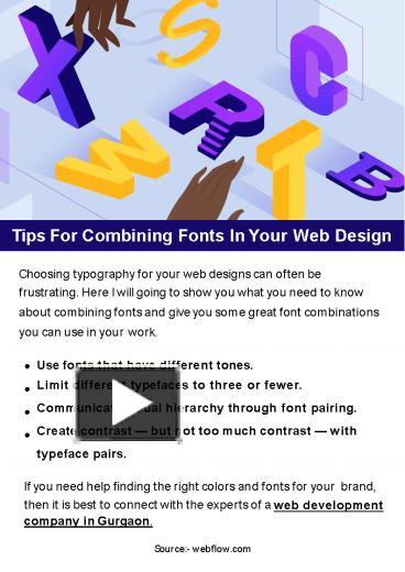 PPT – Tips For Combining Fonts In Your Web Design PowerPoint ...