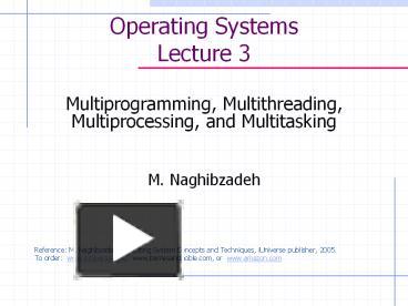 PPT – Operating Systems Lecture 3 PowerPoint presentation | free to ...