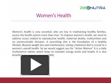 PPT – Women's Health PowerPoint presentation | free to download - id ...