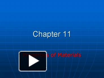 PPT – Properties of Materials PowerPoint presentation | free to ...