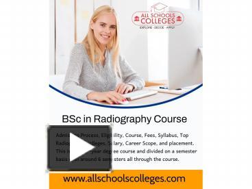 PPT – BSc in Radiography Course PowerPoint presentation | free to ...