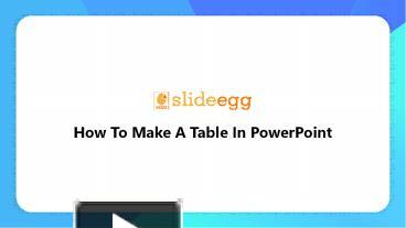 How To Make A Table In PowerPoint presentation | free to download