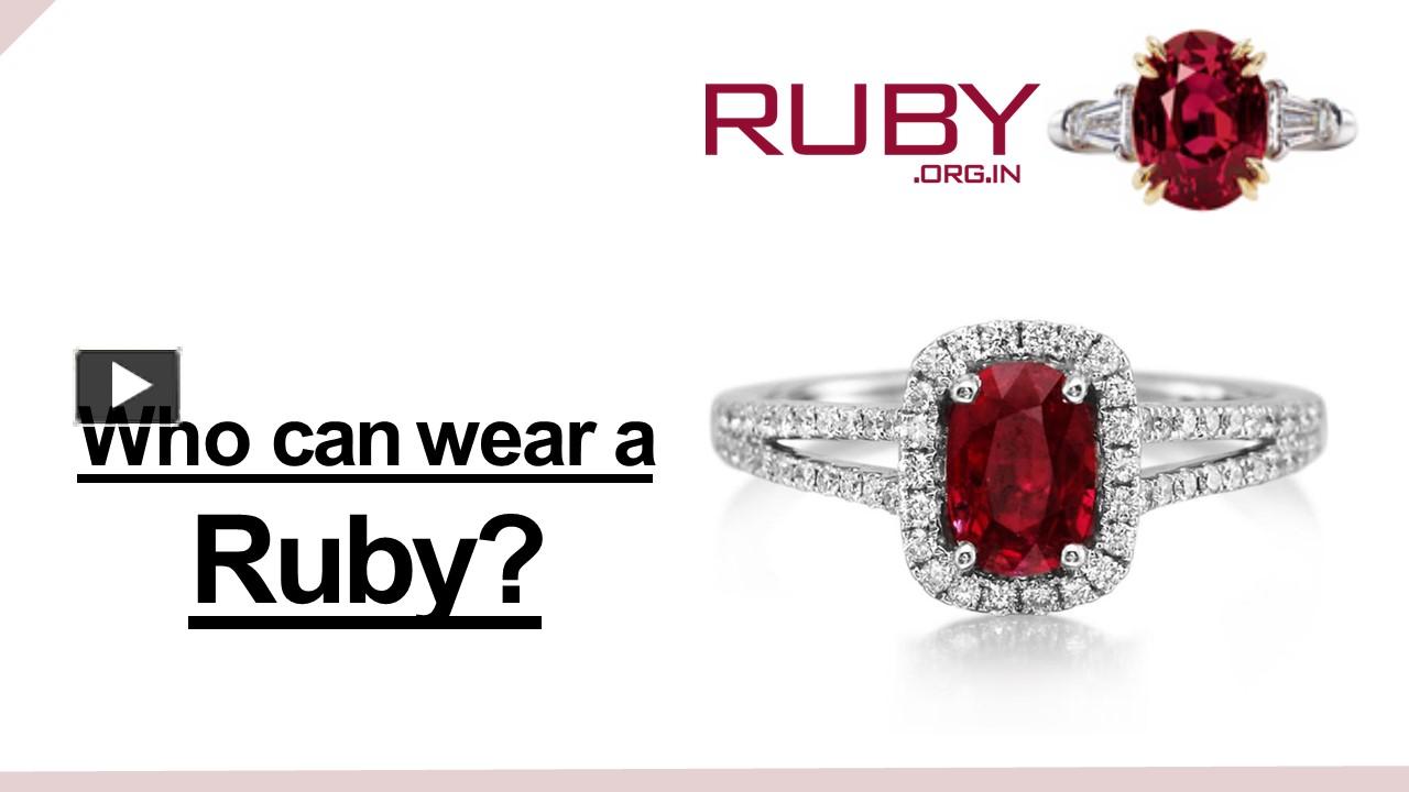 Who can wear a ruby? presentation | free to download