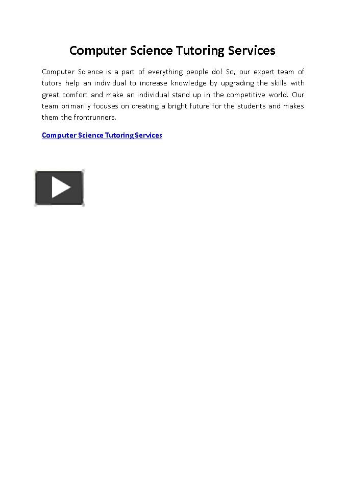 PPT – Computer Science Tutoring Services PowerPoint presentation | free ...