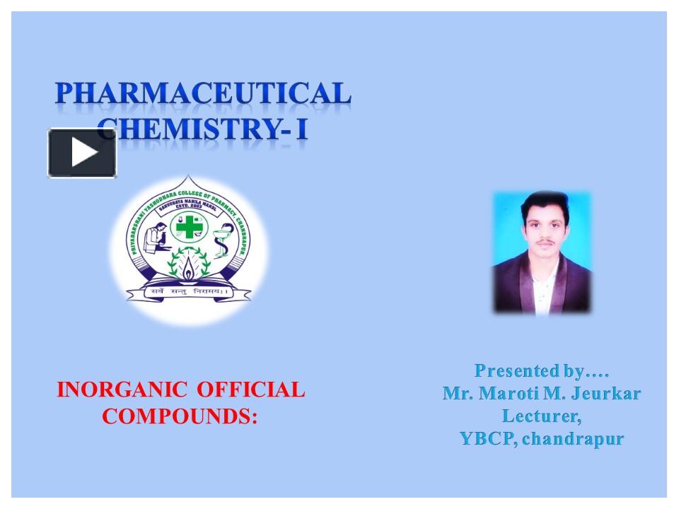 INORGANIC OFFICIAL COMPOUNDS presentation | free to download