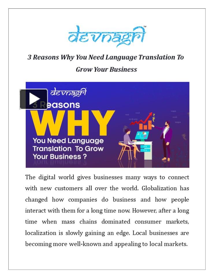 3 Reasons Why You Need Language Translation To Grow Your Business ...