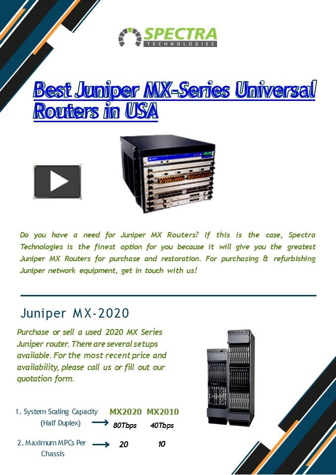 Best Juniper MX-Series Universal Routers in USA | SPECTRA Technologies ...