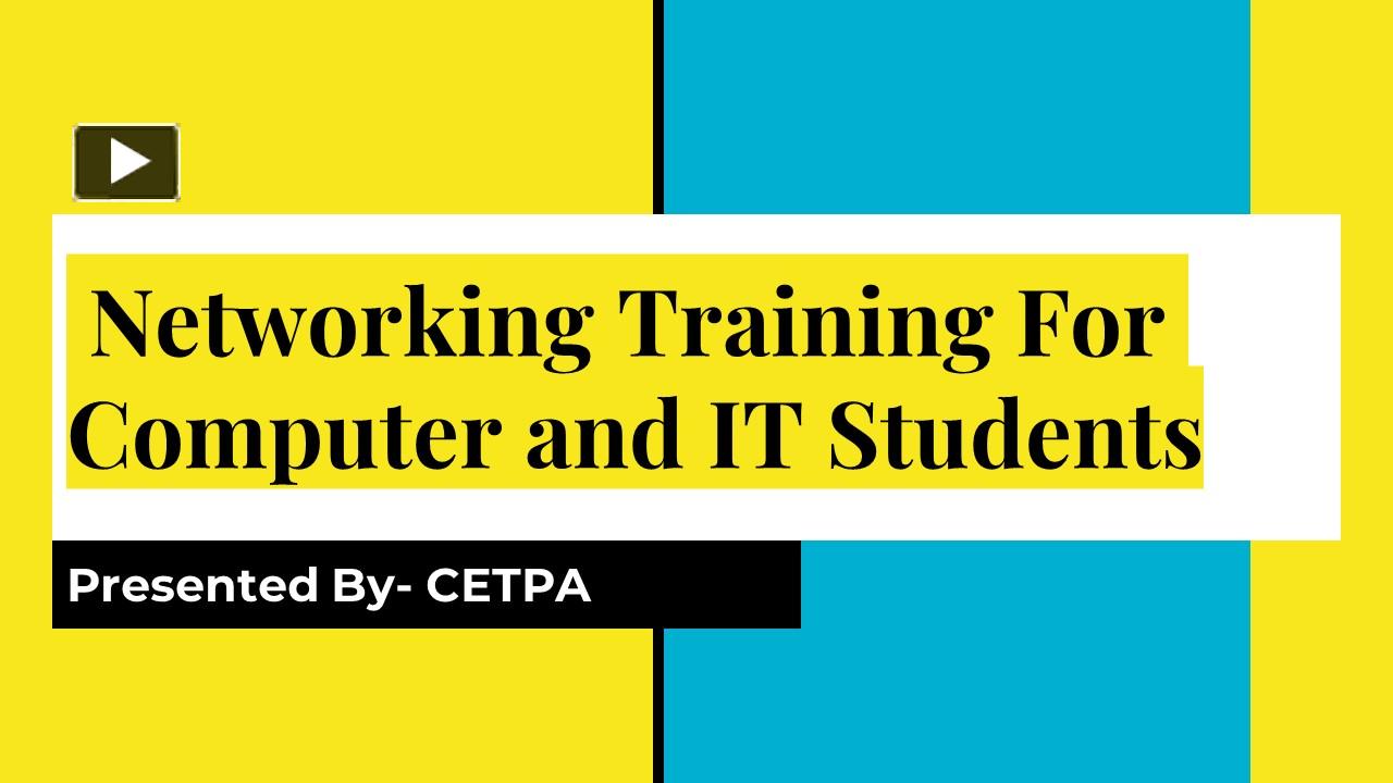 PPT – Networking Training For Computer and IT students || CETPA ...