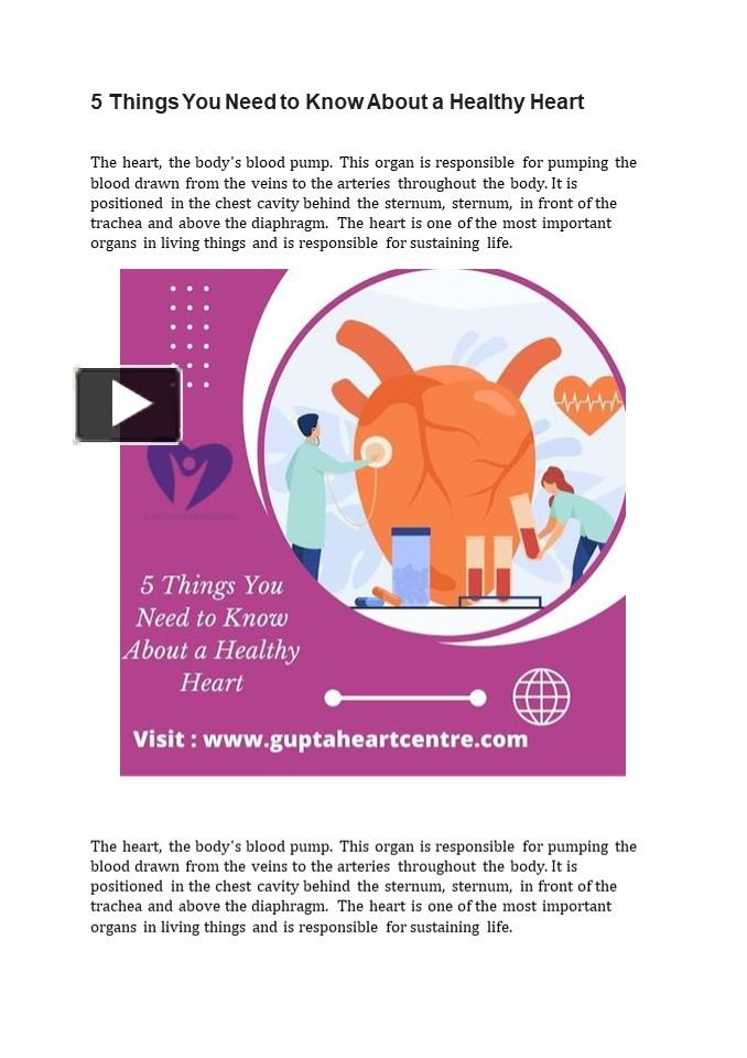 PPT – 5 Things You Need to Know About a Healthy Heart PowerPoint ...