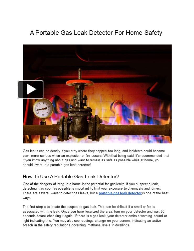 PPT – A Portable Gas Leak Detector For Home Safety PowerPoint ...