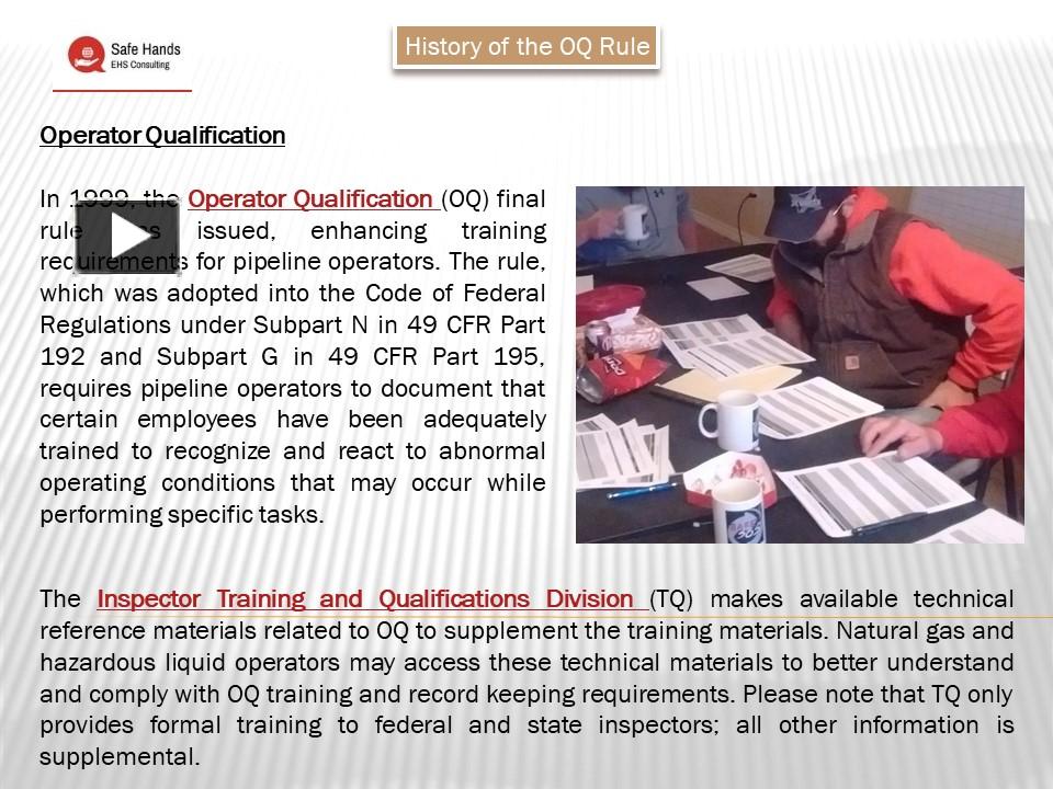PPT – OQ Training and Assessment Center PowerPoint presentation | free ...
