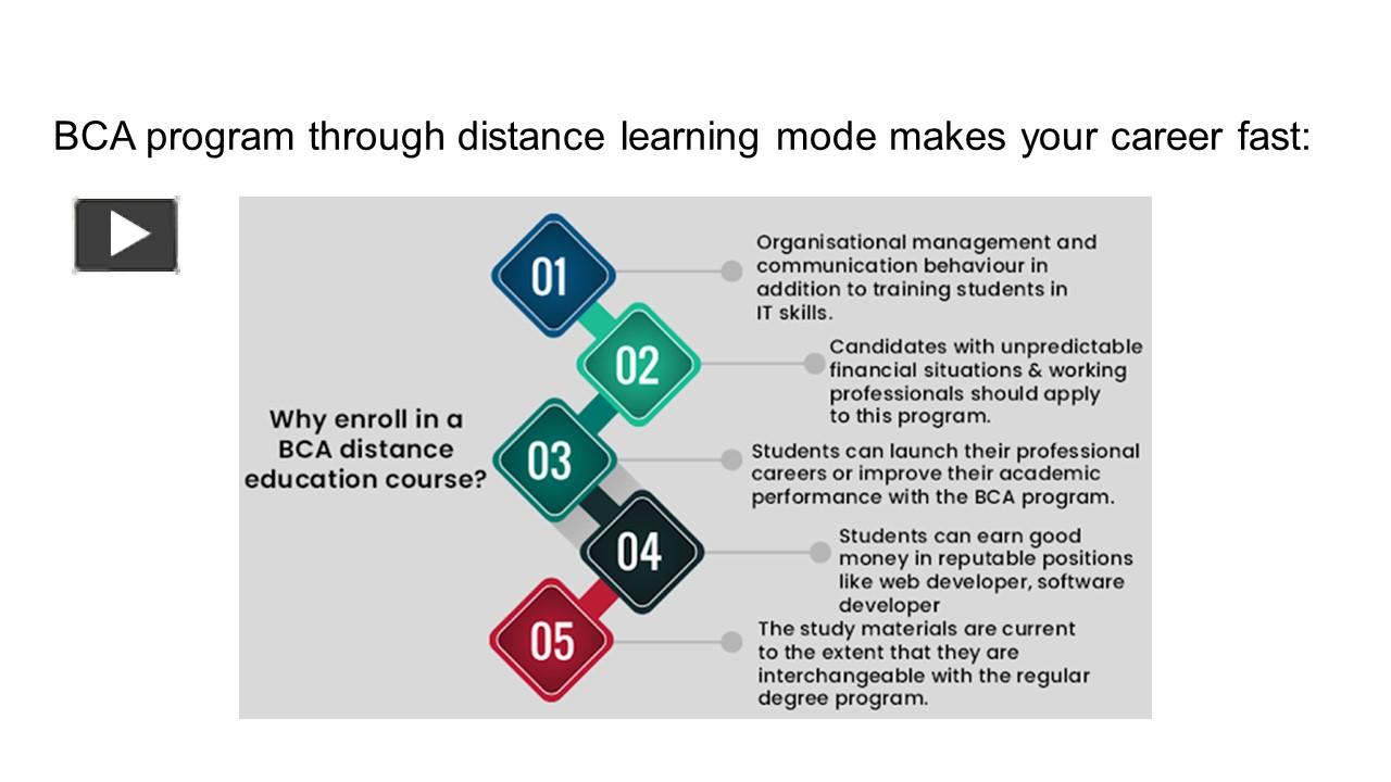 PPT – BCA program through distance learning mode makes your career fast ...