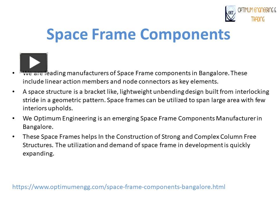 Space Frame Components In Bangalore Space Frame Structure Presentation