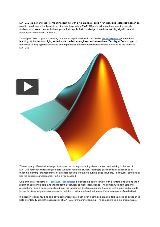 50 MATLAB Projects for Machine Learning presentation | free to download