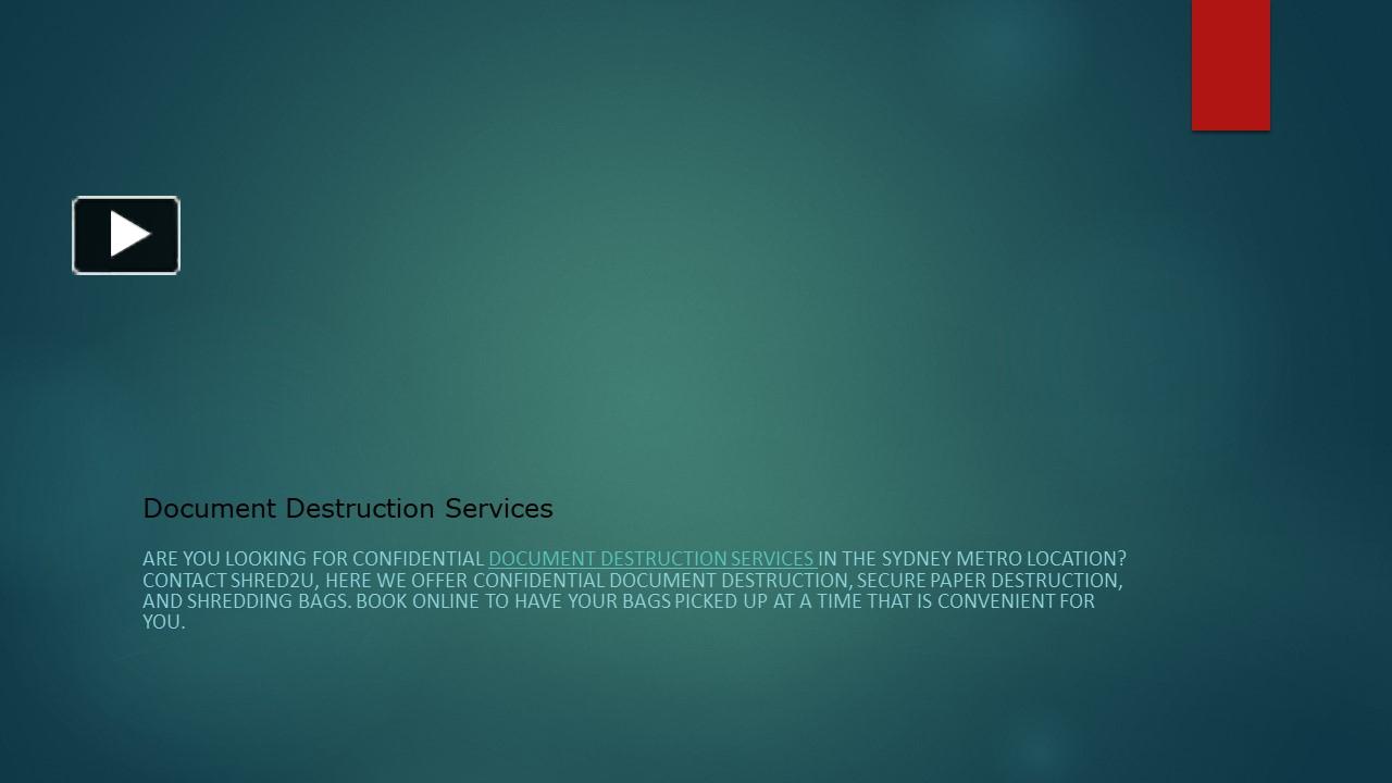 PPT – Document Destruction Services PowerPoint presentation | free to ...