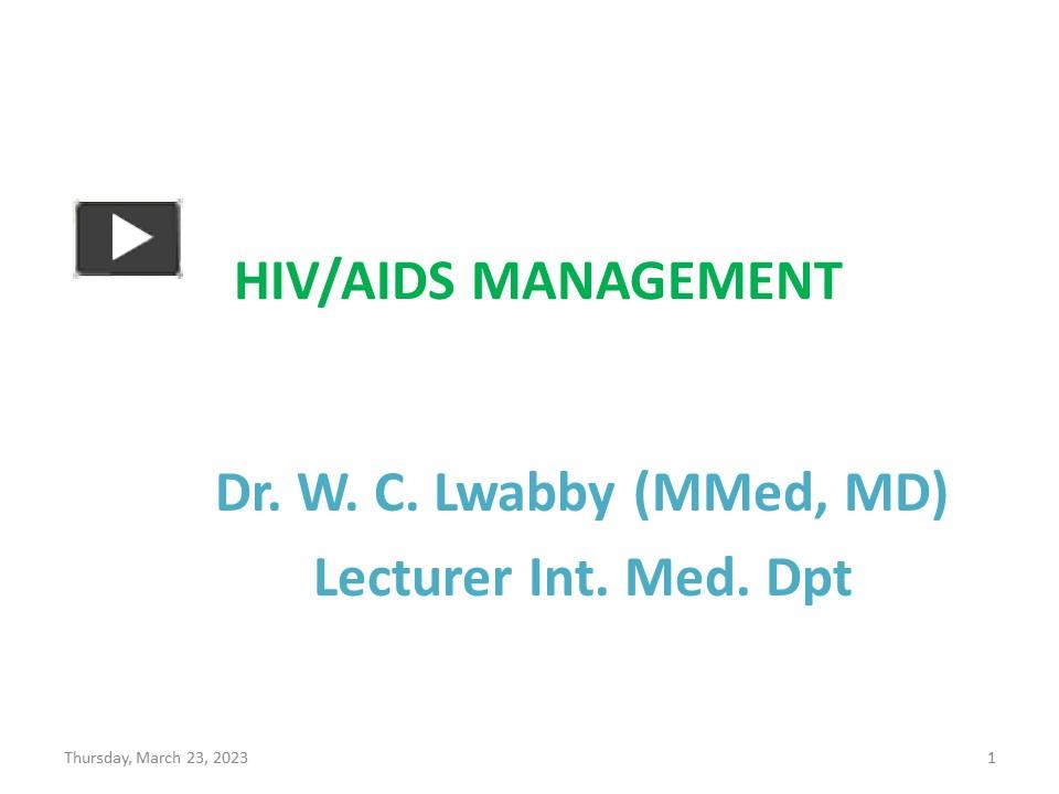 PPT – HIV MANAGEMEMNT (1) PowerPoint presentation | free to download ...