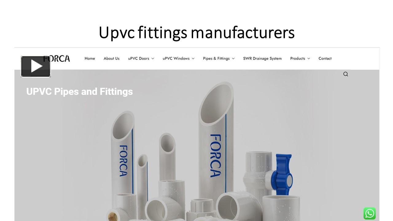 UPVC pipes manufacturers presentation | free to download