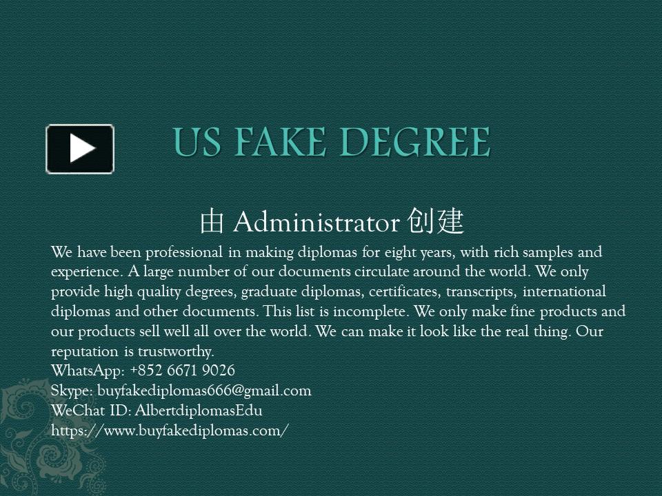 PPT – US FAKE DEGREE PowerPoint presentation | free to download - id ...