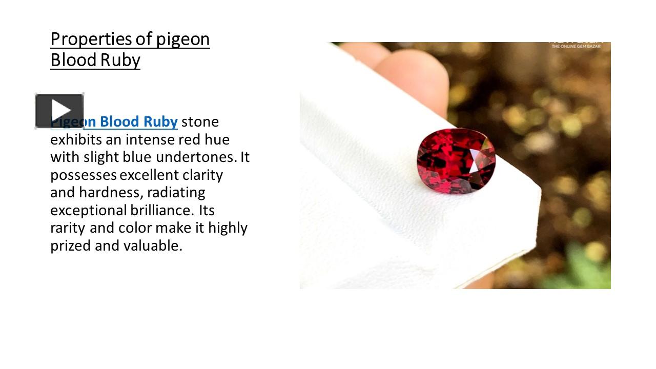 PPT – about pigeon blood ruby PowerPoint presentation | free to ...