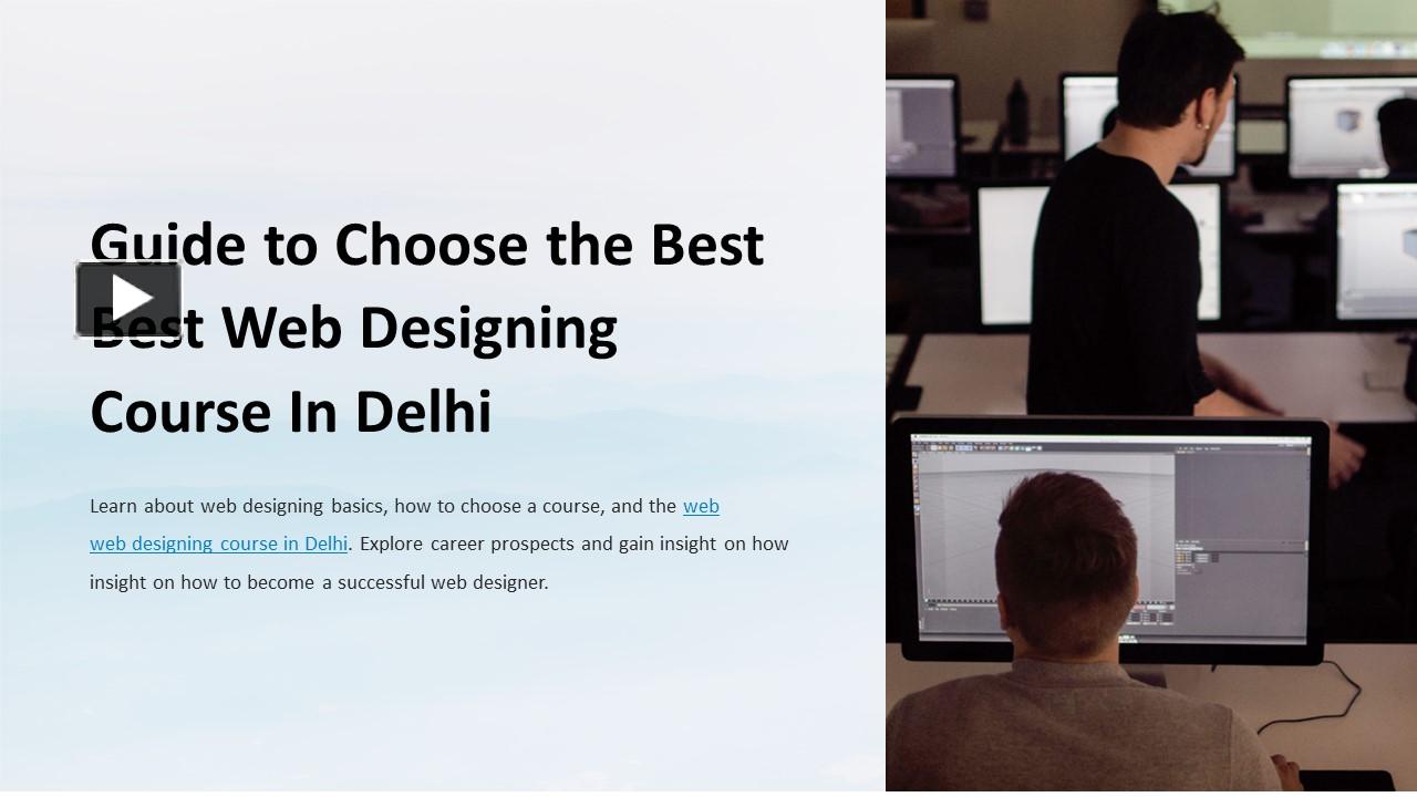PPT – Steps to find Best web designing course in Delhi PowerPoint ...
