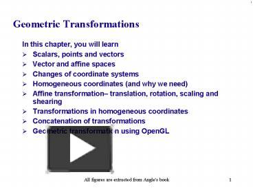 Geometric Transformations presentation | free to view
