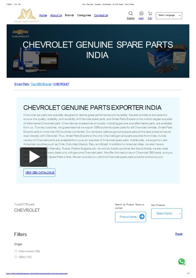 PPT – Genuine Chevrolet Spare parts Exporter from India: Best Quality ...
