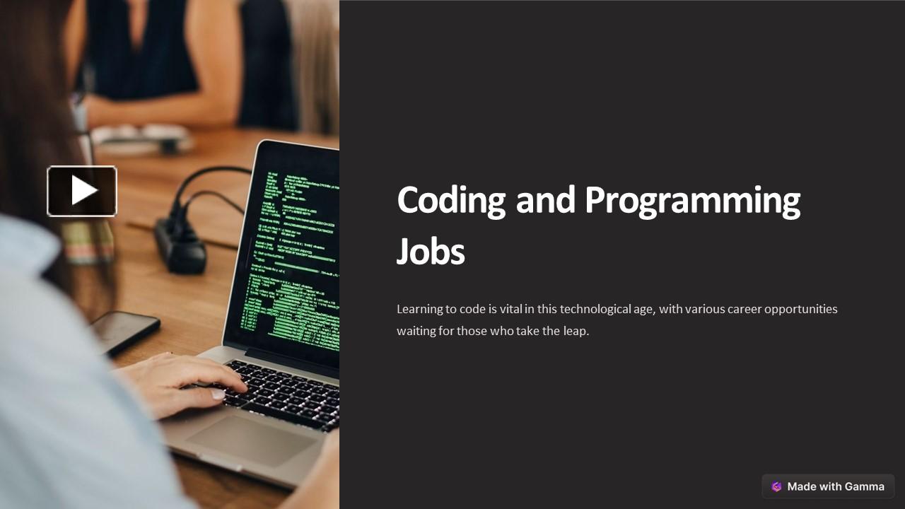 PPT – Career options in programming PowerPoint presentation | free to ...